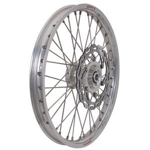 Warp 9 89-42111 Complete Wheel Kit - Front 21 x 1.60 Silver Rim/Silver Hub/Silver Spokes and Nipples