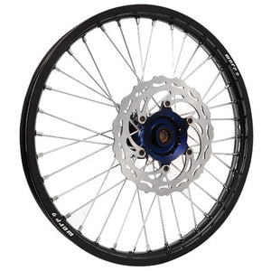 Warp 9 89-22142 Complete Wheel Kit - Front 21 x 1.60 Black Rim/Blue Hub/Silver Spokes and Nipples