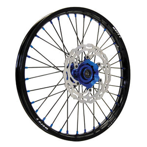 Warp 9 89-21942.24 Complete Wheel Kit - Rear 19 x 2.15 Black Rim & Spokes/Blue Hub & Nipples
