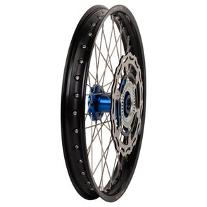 Warp 9 90-ABS42142-1 Complete Adventure Wheel Kit 21 x 1.85 (Front) Black Rim/Blue Hub/Silver Spokes and Nipples